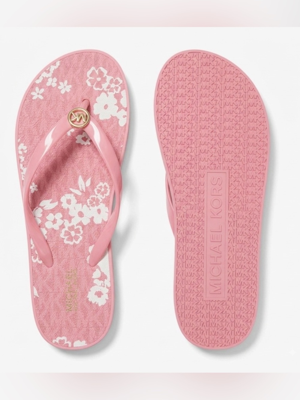 Michael Kors Carnation Bradford Platform Flip Flop Sandals size 8 NWOB